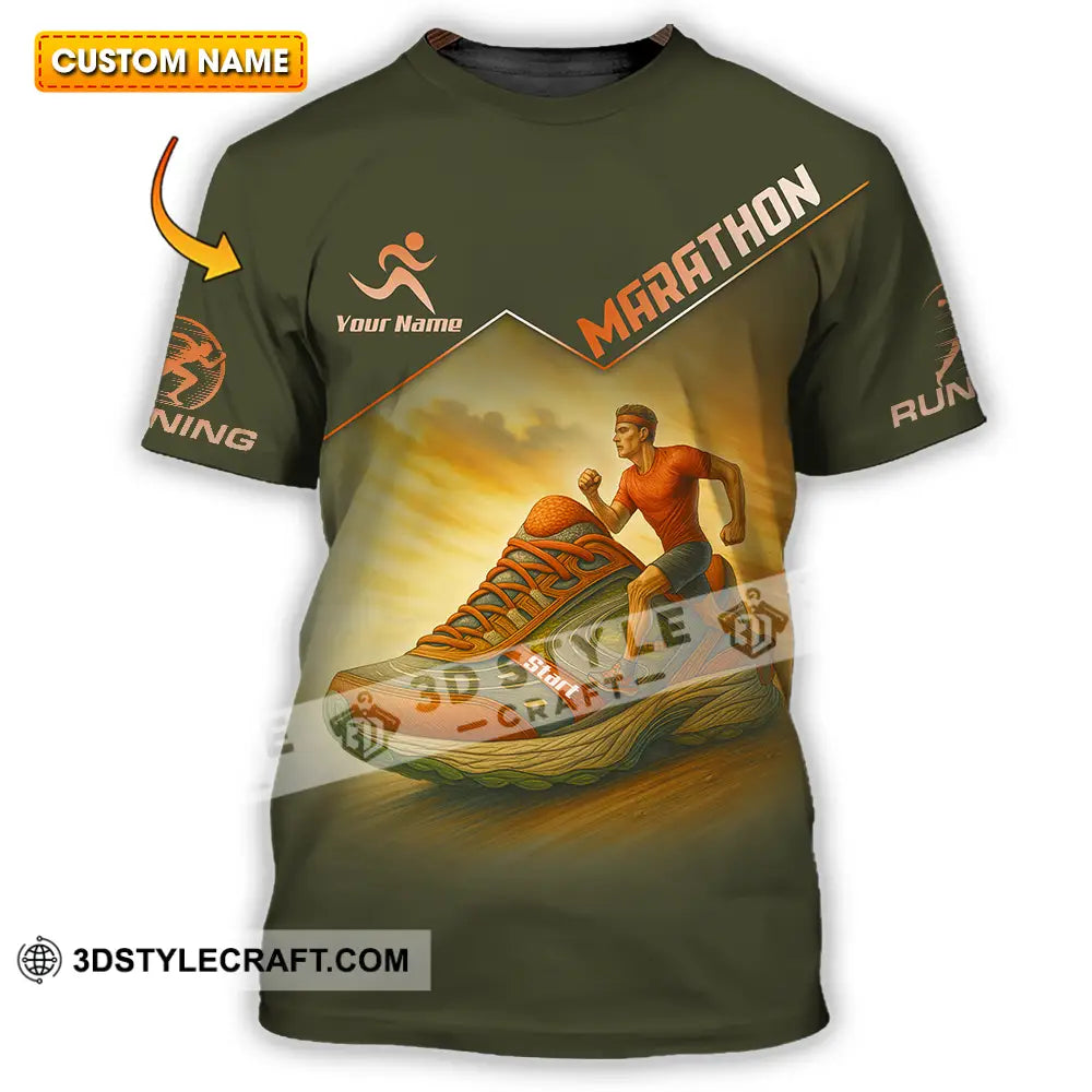 Unisex Shirt - Custom Marathon Running Lover Sport Shirt T-shirt