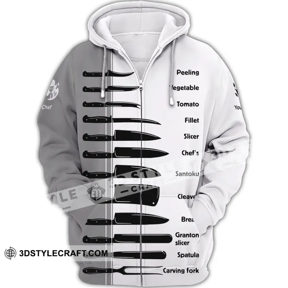 Unisex Shirt - Custom Master Chef Knife Collection Shirt Zipper Hoodie / S T-shirt