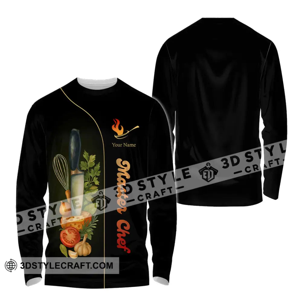 Unisex Shirt - Custom Master Chef Shirt Long Sleeve Shirt / S T-shirt