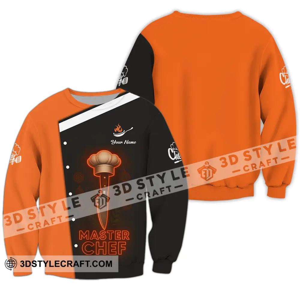 Unisex Shirt Custom Master Chef Shirt Long Sleeve / S T shirt