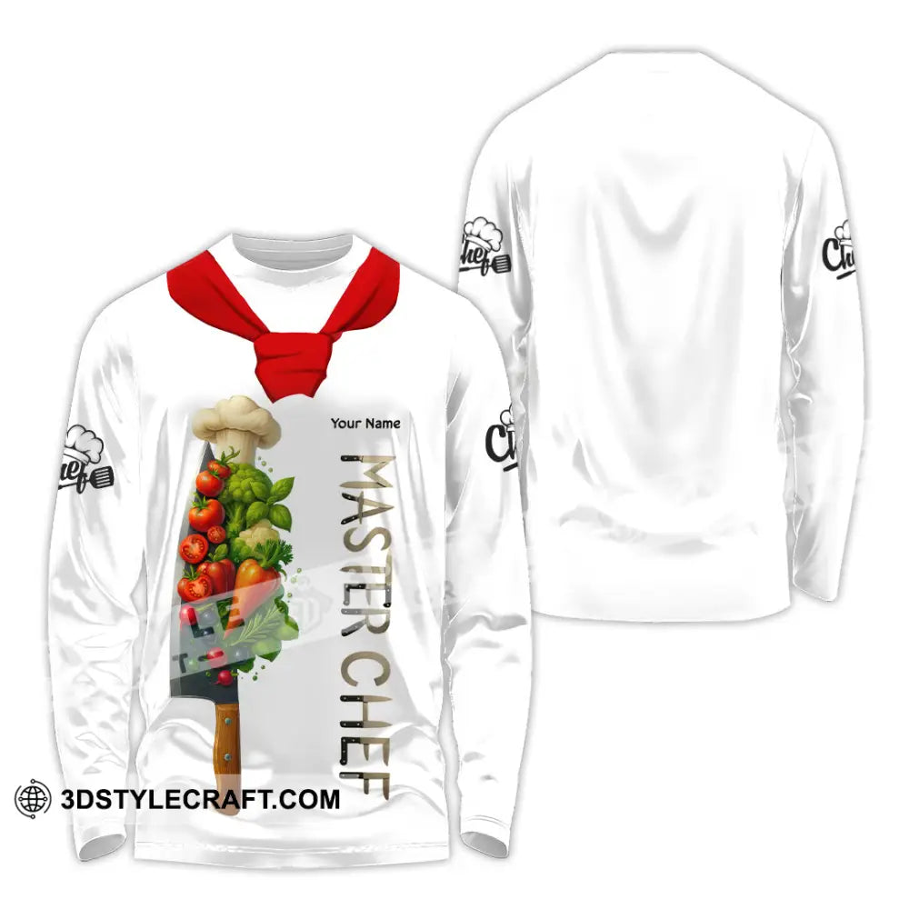 Unisex Shirt - Custom Master Chef Shirt Long Sleeve Shirt / S T-shirt