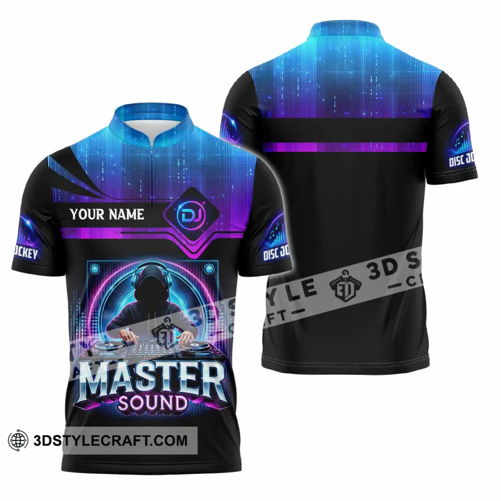 Unisex Shirt - Custom Master Sound 3D Shirt Zipper Polo Shirt / S T-shirt