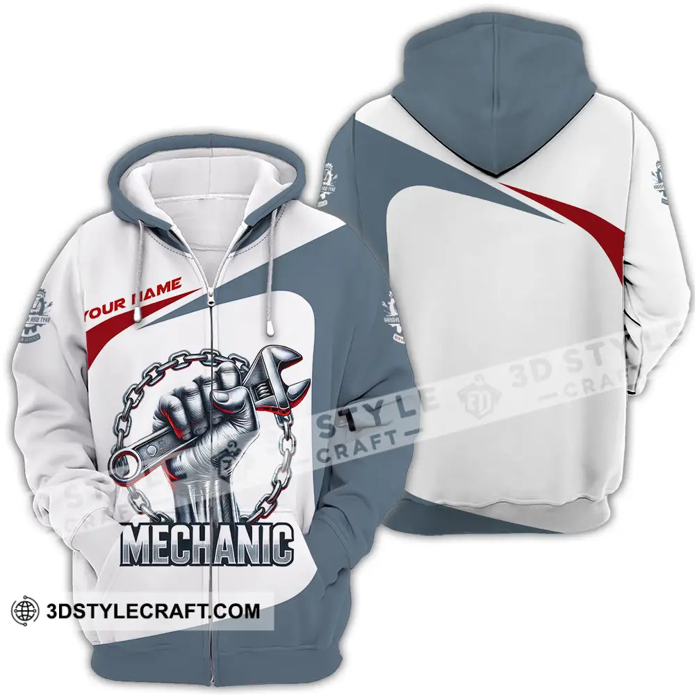 Unisex Shirt - Custom Mechanic Shirt Zipper Hoodie / S T-shirt