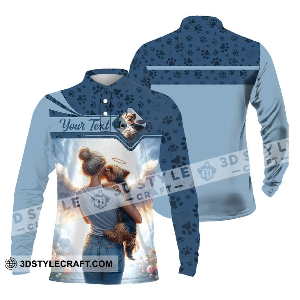 Unisex Shirt - Custom Memorial Pet Lover Shirt Long Sleeve Polo / S T-shirt