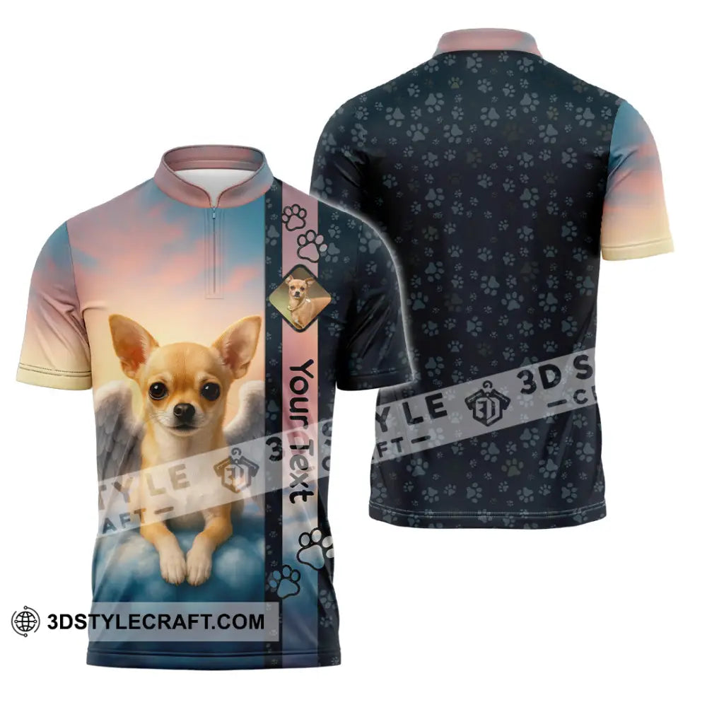 Unisex Shirt - Custom Memorial Pet Lover Shirt Zipper Polo Shirt / S T-shirt