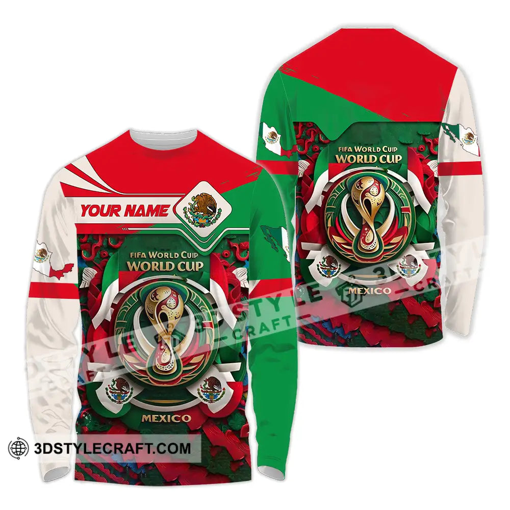 Unisex Shirt - Custom Mexico Fifa Club World Cup 2026 3D Shirt Long Sleeve Shirt / S T-shirt
