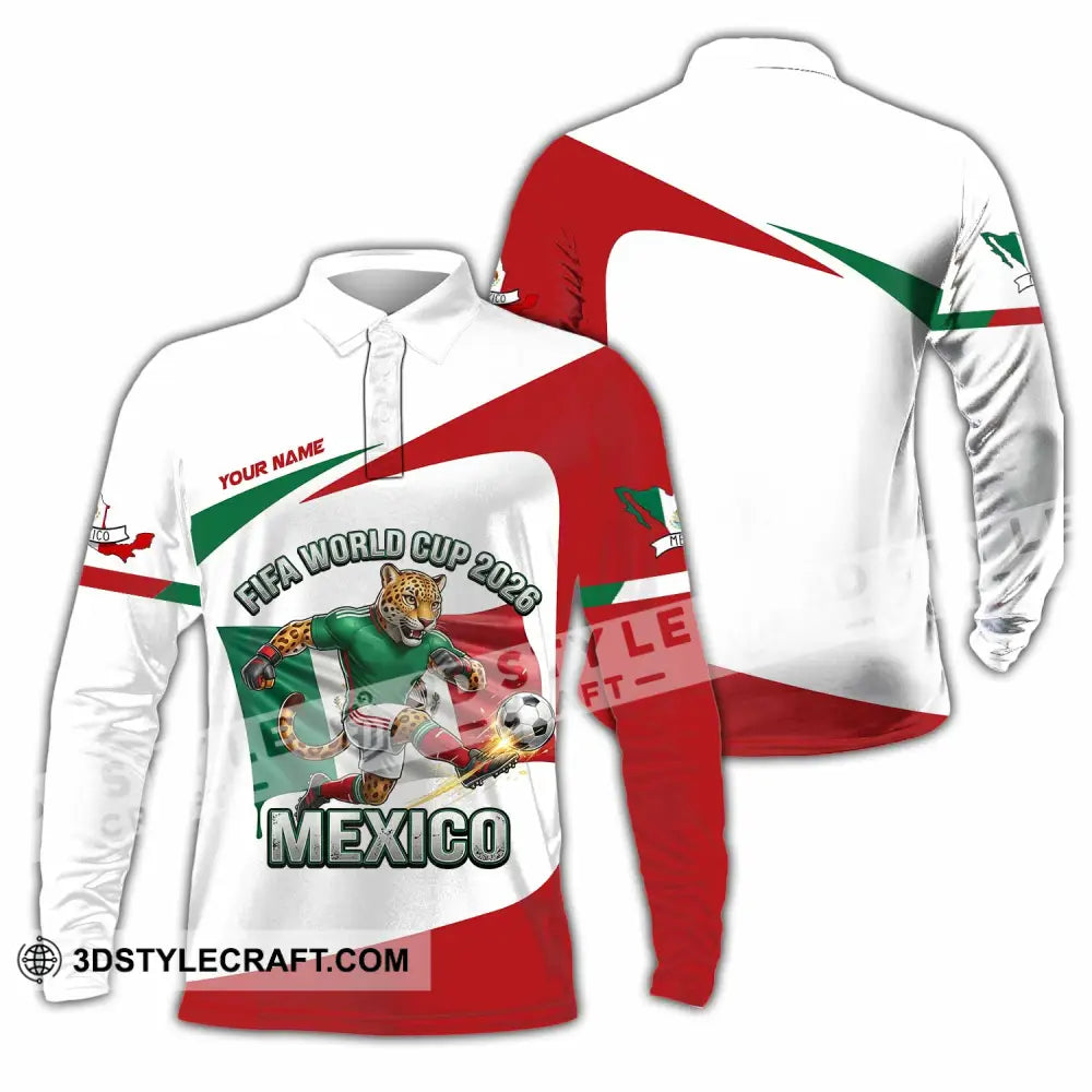 Unisex Shirt - Custom Mexico Fifa World Cup 2026 3D Shirt Long Sleeve Polo / S T-shirt