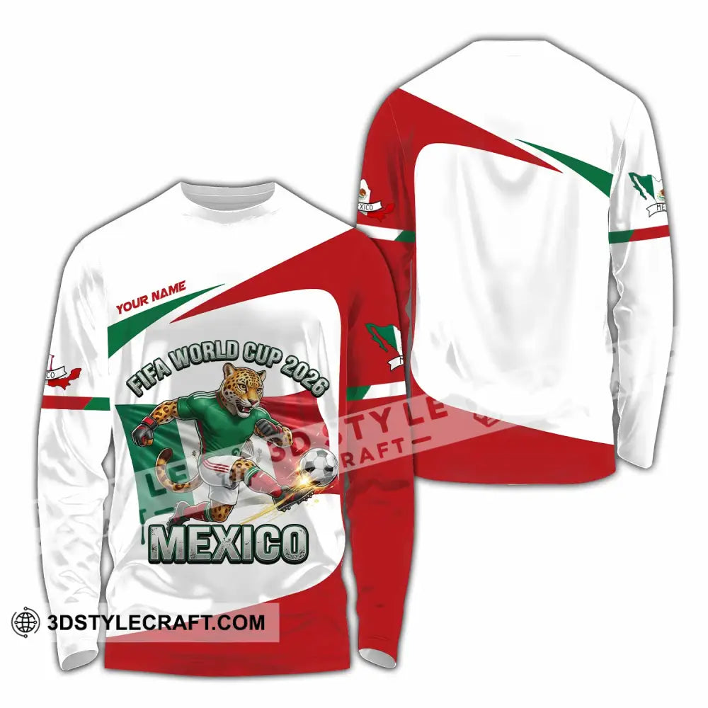 Unisex Shirt - Custom Mexico Fifa World Cup 2026 3D Shirt Long Sleeve Shirt / S T-shirt