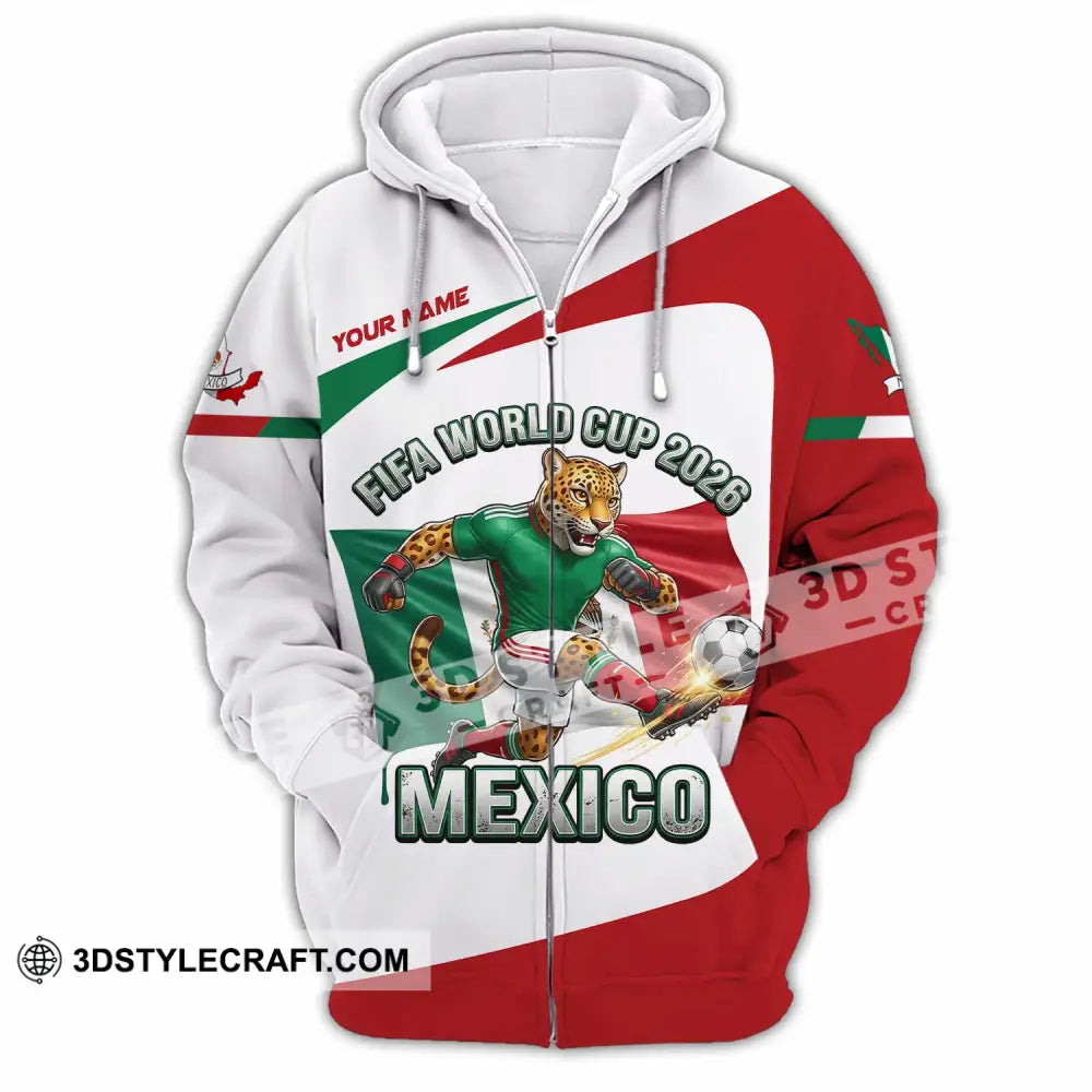 Unisex Shirt - Custom Mexico Fifa World Cup 2026 3D Shirt Zipper Hoodie / S T-shirt