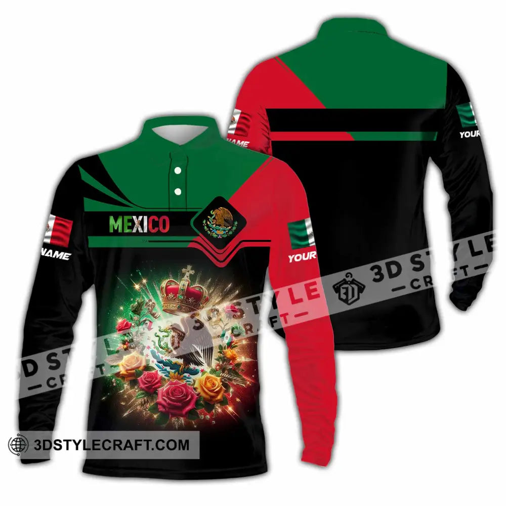 Unisex Shirt - Custom Mexico Shirt Long Sleeve Polo / S T-shirt