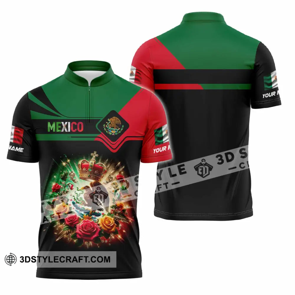 Unisex Shirt - Custom Mexico Shirt Zipper Polo Shirt / S T-shirt