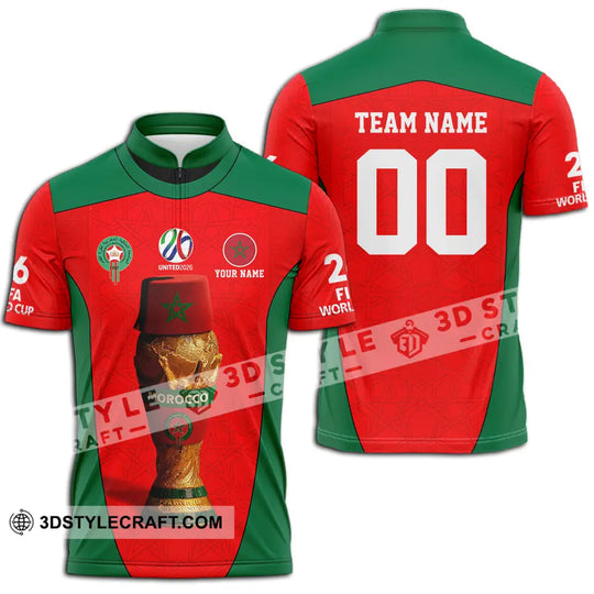 Unisex Shirt - Custom Morocco World Cup 2026 3D Shirt style option 2