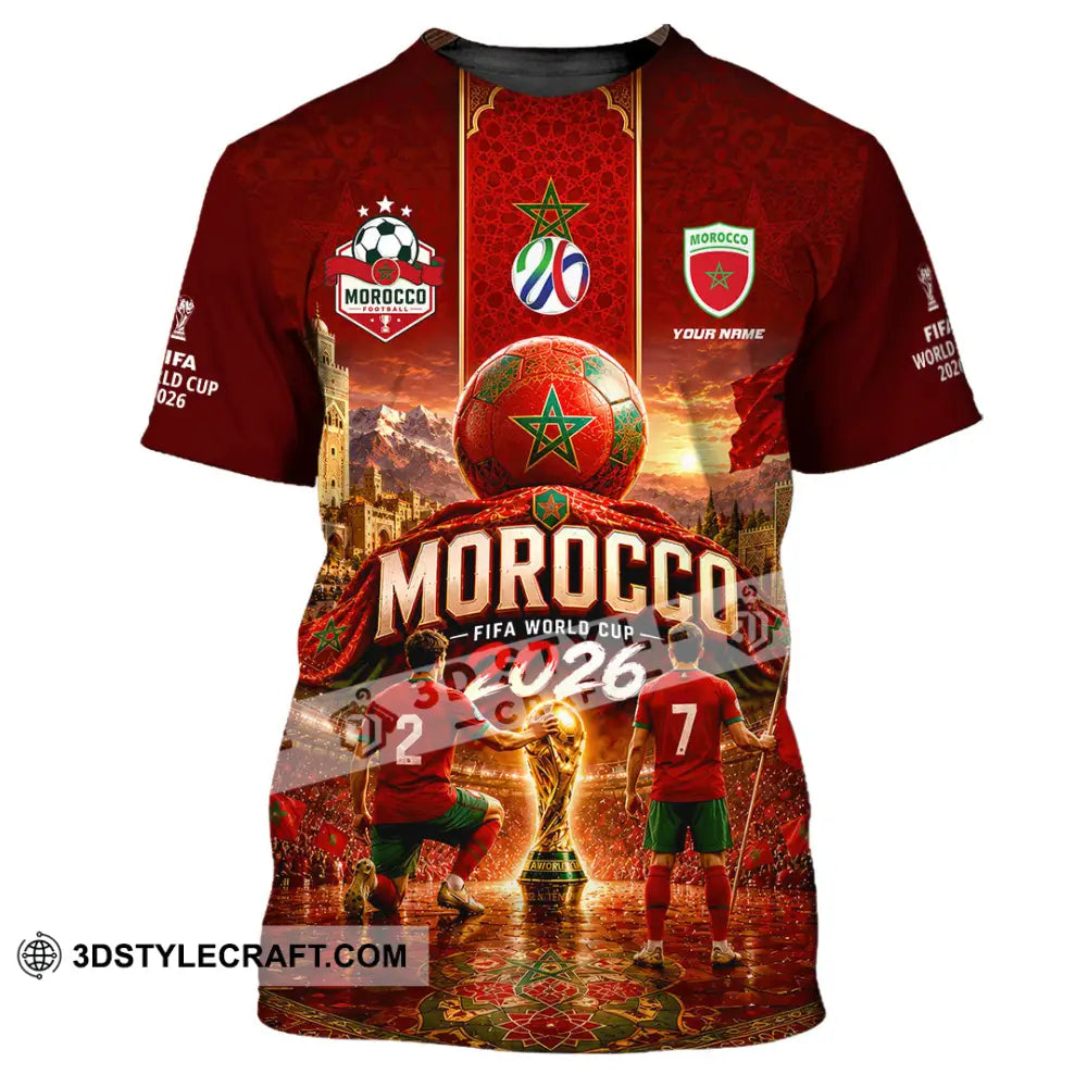 Unisex Shirt - Custom Morocco World Cup 2026 Shirt - T-Shirt / S - T-shirt