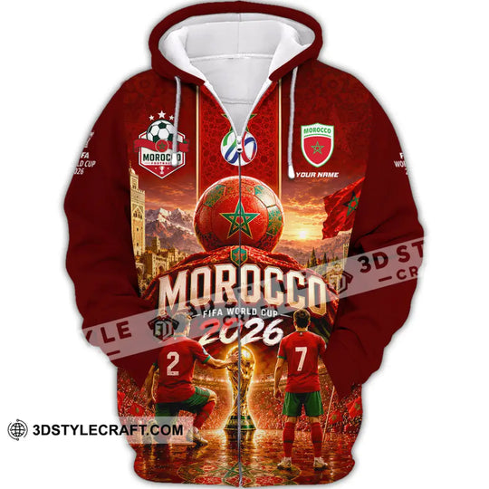 Unisex Shirt - Custom Morocco World Cup 2026 Shirt style option 3