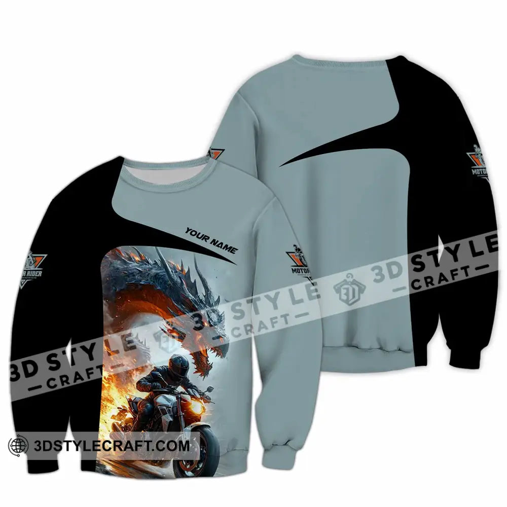 Unisex Shirt Custom Moto Rider Shirt Long Sleeve / S T shirt