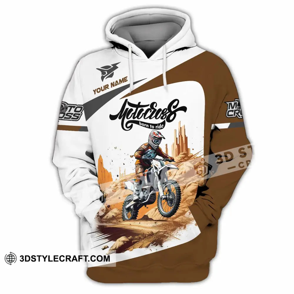 Unisex Shirt - Custom Motocross Born To Ride Shirt Hoodie / S T-shirt