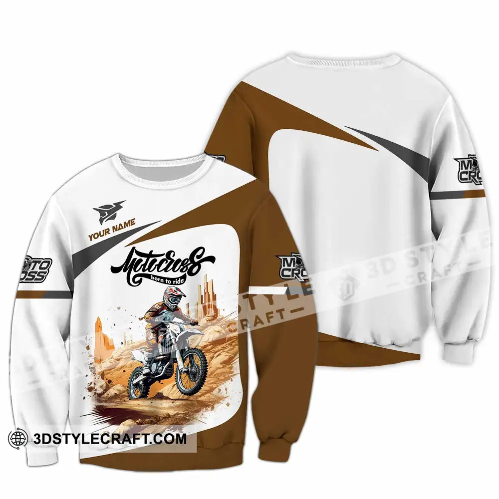 Unisex Shirt - Custom Motocross Born To Ride Shirt Long Sleeve / S T-shirt