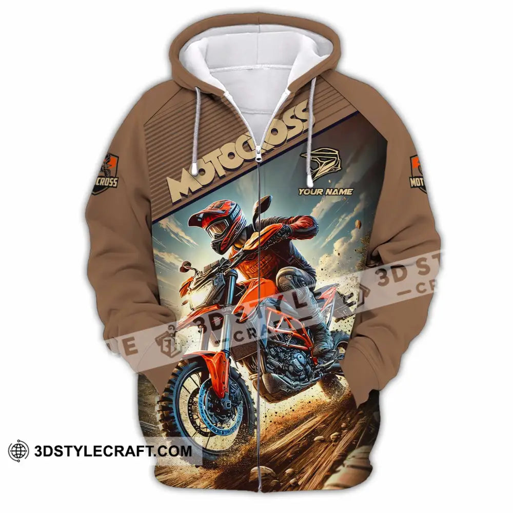 Unisex Shirt - Custom Motocross Shirt Zipper Hoodie / S T-shirt