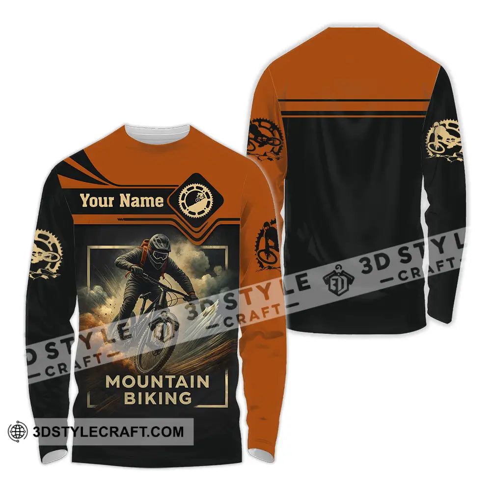 Unisex Shirt - Custom Mountain Bike Shirt Long Sleeve Shirt / S T-shirt