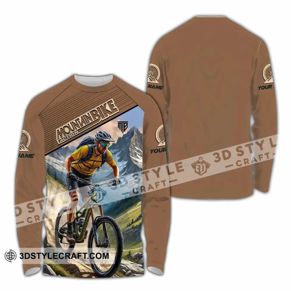 Unisex Shirt - Custom Mountain Bike Shirt Long Sleeve Shirt / S T-shirt
