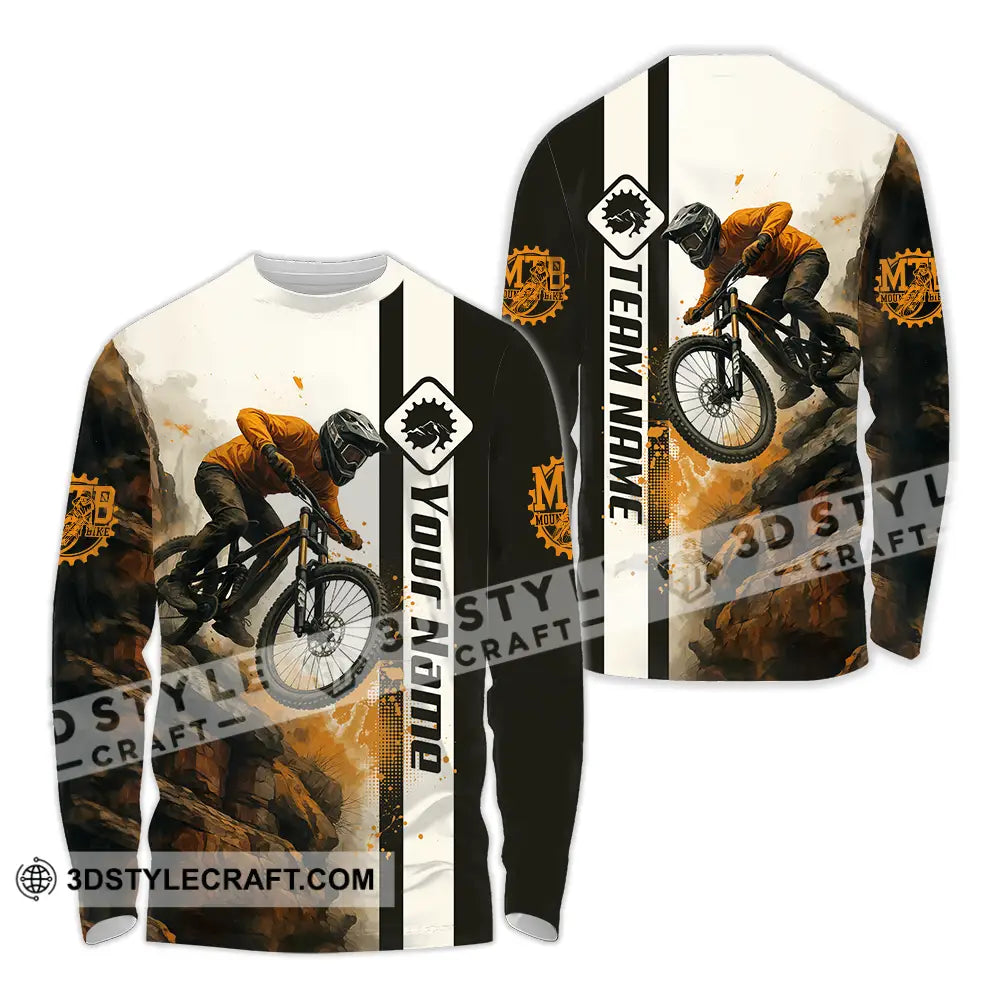 Unisex Shirt - Custom Mountain Bike Shirt Long Sleeve Shirt / S T-shirt