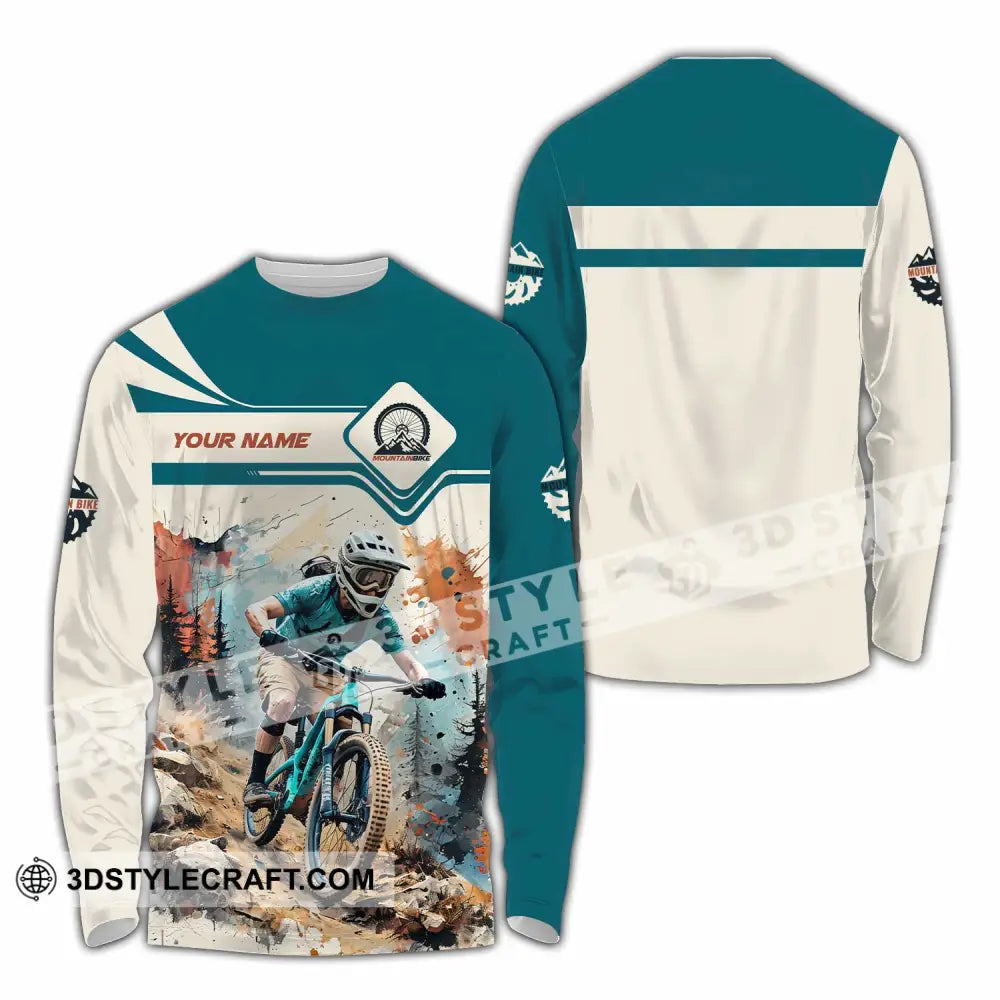 Unisex Shirt - Custom Mountain Bike Shirt Long Sleeve Shirt / S T-shirt