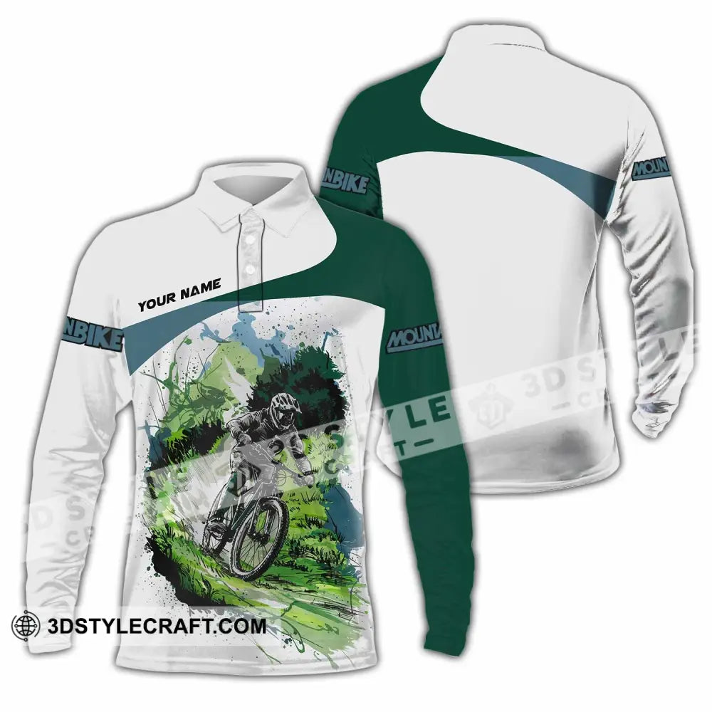Unisex Shirt Custom Mountain Bike MTB Shirt Long Sleeve Polo / S T shirt