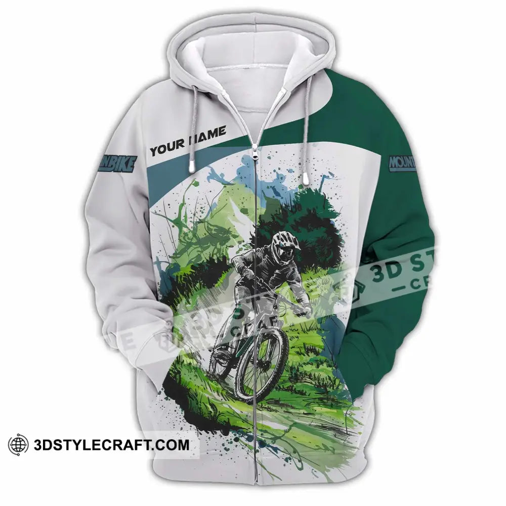 Unisex Shirt Custom Mountain Bike MTB Shirt Zipper Hoodie / S T shirt