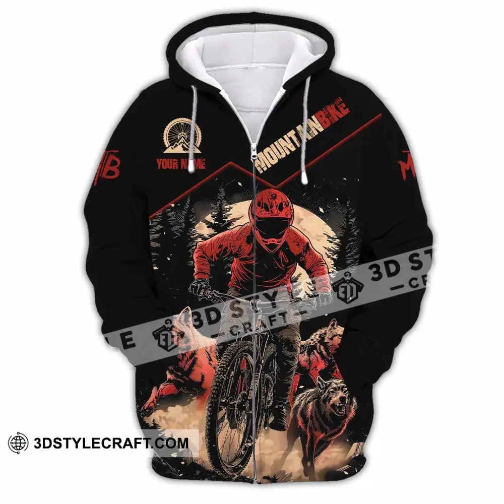 Unisex Shirt - Custom Mountain Bike Shirt Zipper Hoodie / S T-shirt
