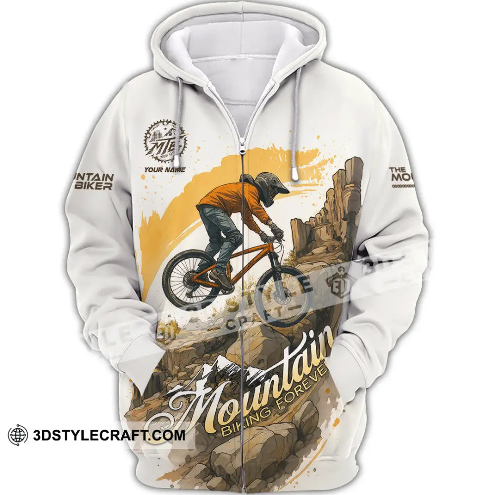 Unisex Shirt - Custom Mountain Bike Shirt Zipper Hoodie / S T-shirt