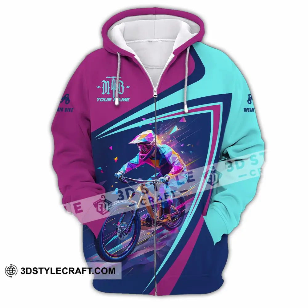 Unisex Shirt - Custom Mountain Bike Shirt Zipper Hoodie / S T-shirt