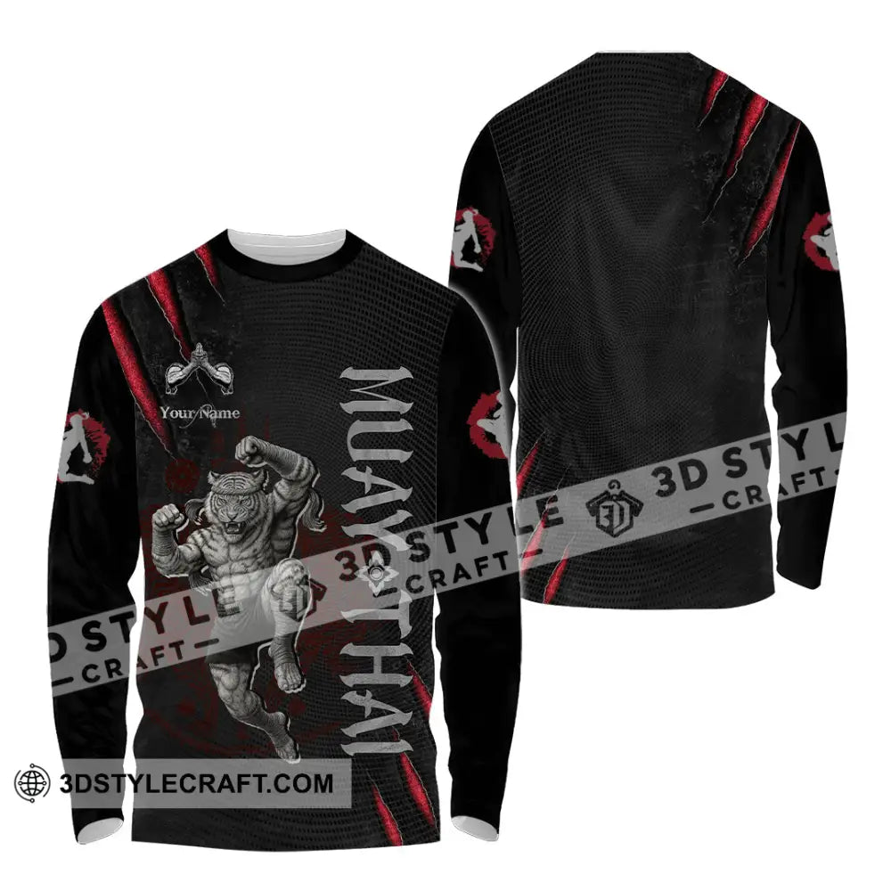 Unisex Shirt - Custom Muay Thai Shirt Long Sleeve Shirt / S T-shirt