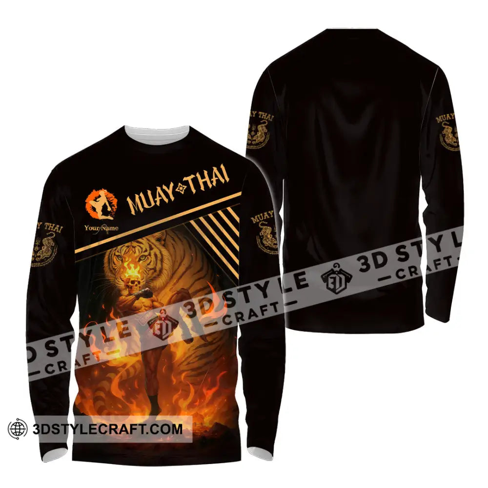 Unisex Shirt - Custom Muay Thai Shirt Long Sleeve Shirt / S T-shirt