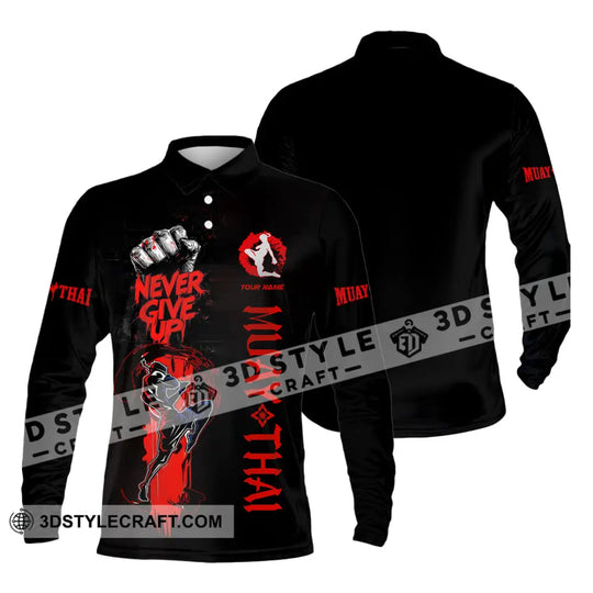 Unisex Shirt - Custom Muay Thai Never Give Up Shirt style option 4