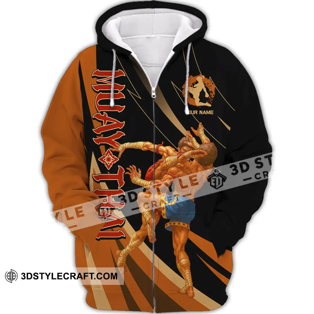Unisex Shirt - Custom Muay Thai Shirt Zipper Hoodie / S T-shirt