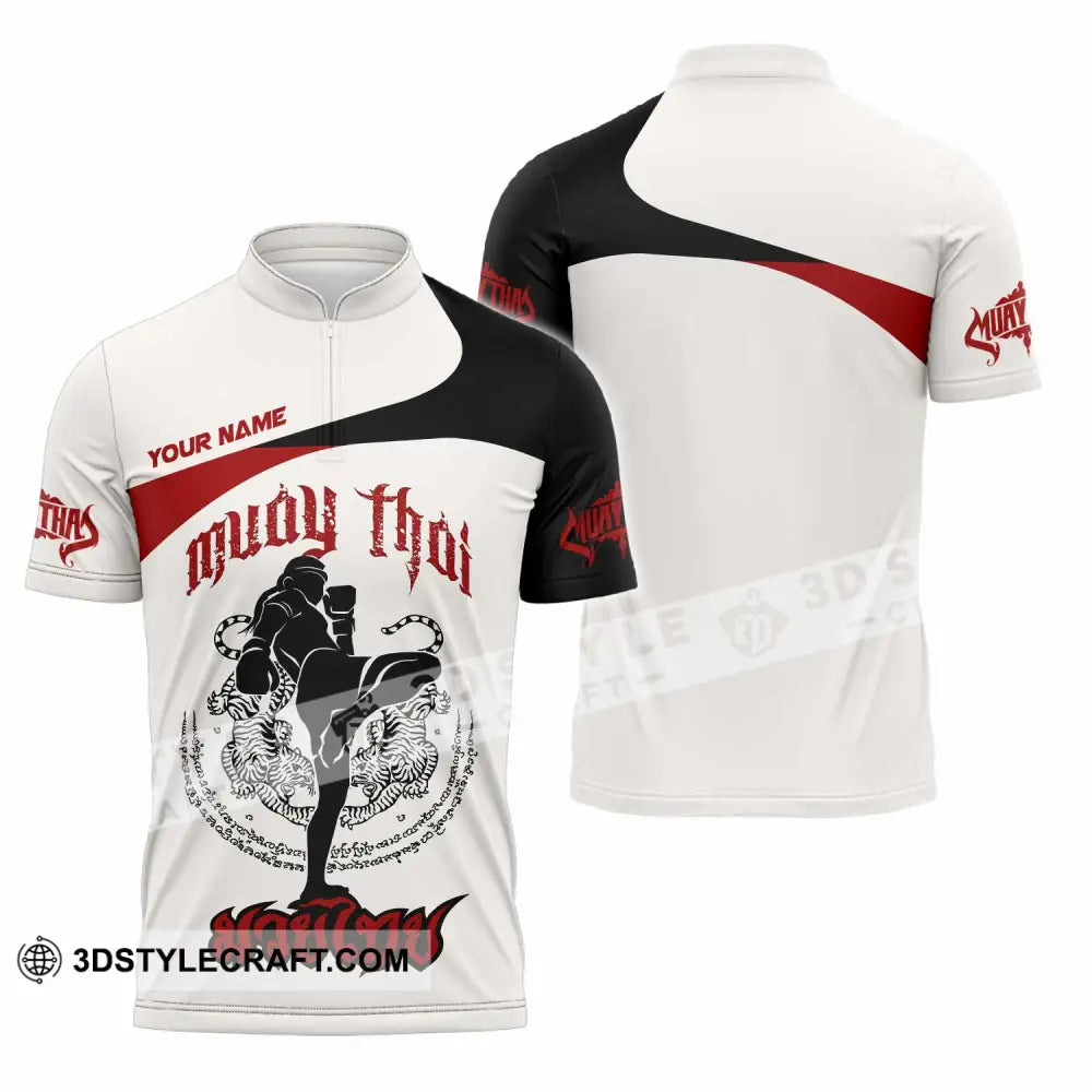 Unisex Shirt - Custom Muay Thai Shirt Zipper Polo Shirt / S T-shirt
