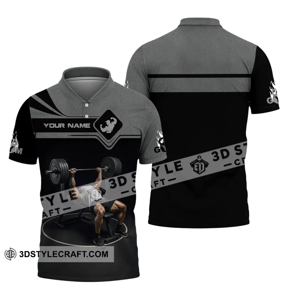 Unisex Shirt - Custom Muscular Man Weightlifting Sports Shirt Polo Shirt / S T-shirt