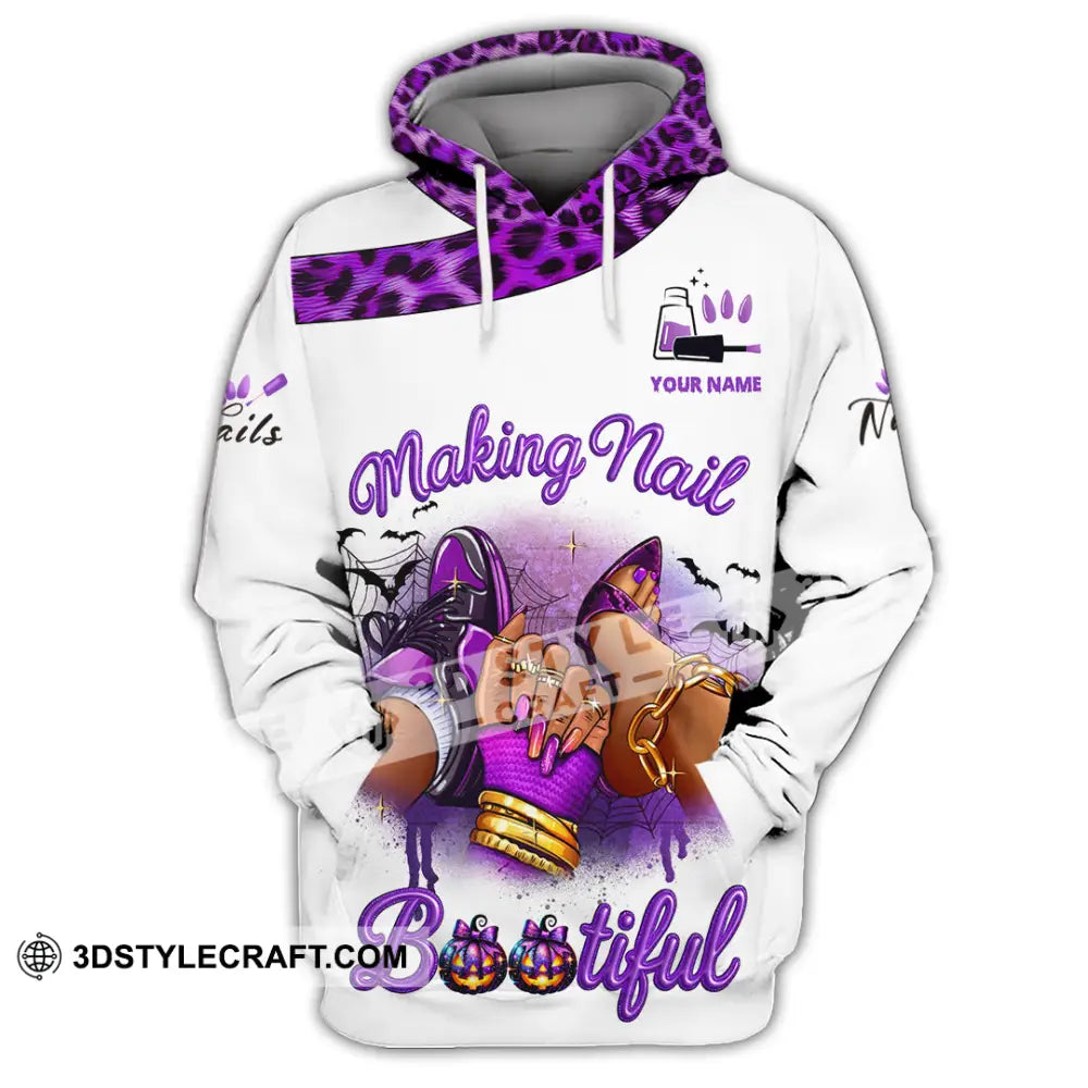 Unisex Shirt Custom Nails Artist Halloween Shirt Hoodie / S T shirt