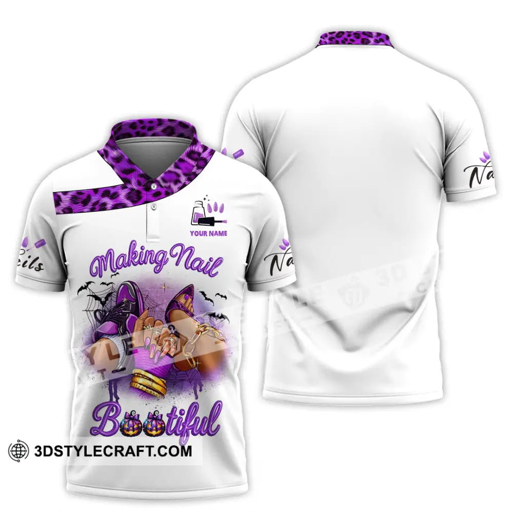 Unisex Shirt Custom Nails Artist Halloween Shirt Polo Shirt / S T shirt