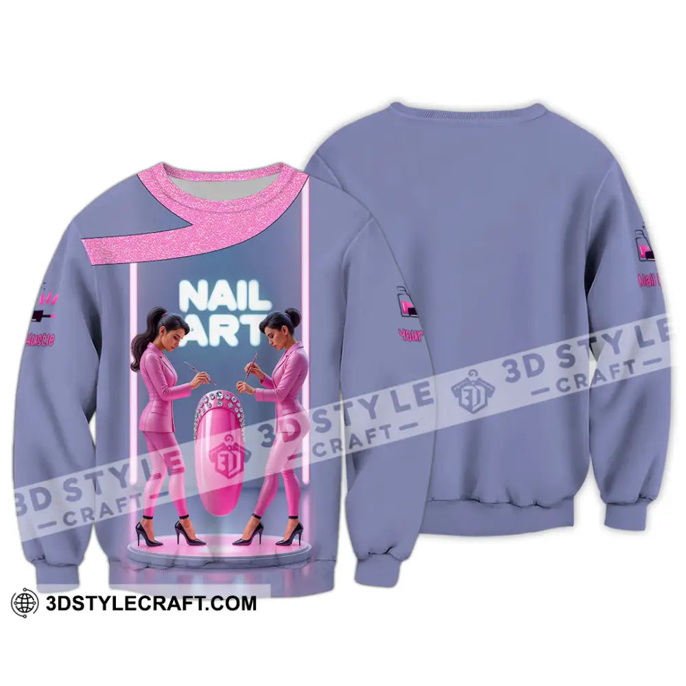 Unisex Shirt Custom Nails Artist Shirt Long Sleeve / S T shirt