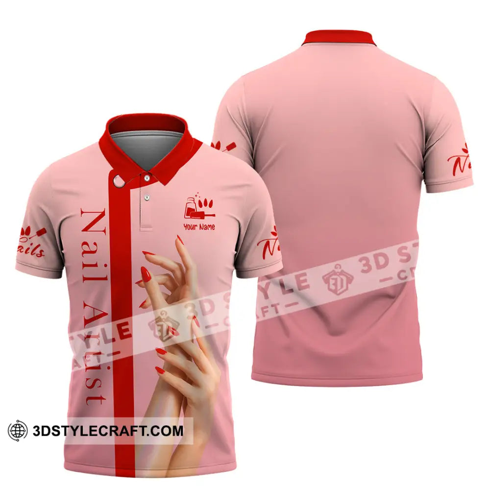 Unisex Shirt Custom Nails Artist Shirt Polo Shirt / S T shirt