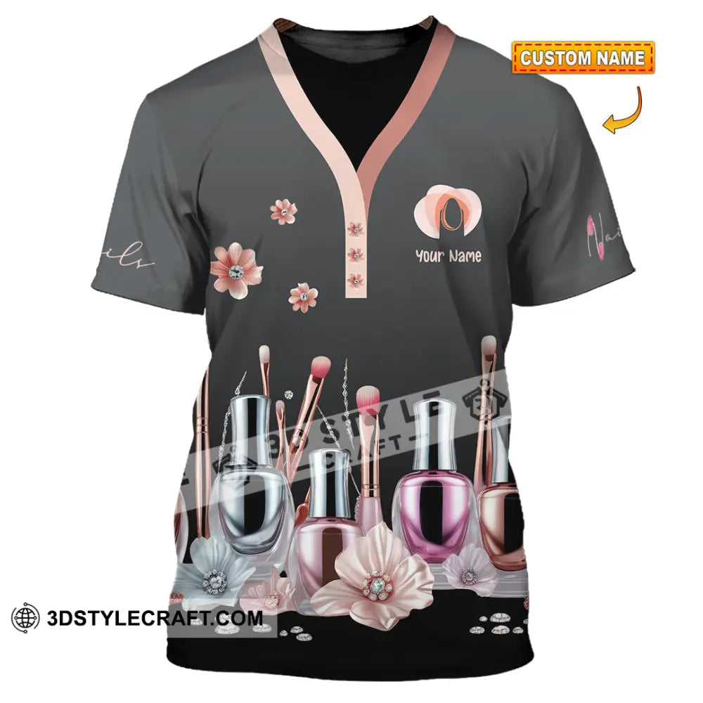 Unisex Shirt Custom Nails Artist Shirt T shirt