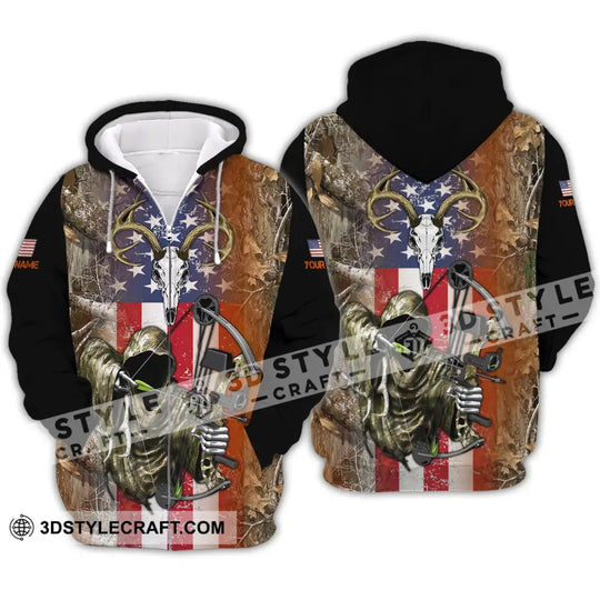 Unisex Shirt - Custom Name 3D Shirt - America Hunter style option 4
