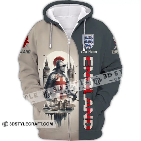 Unisex Shirt - Custom Name 3D Shirt - England Chevalier Shirt style option 4
