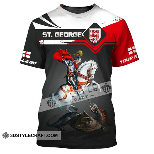 Unisex Shirt - Custom Name 3D Shirt - England ST. George Shirt style option 2