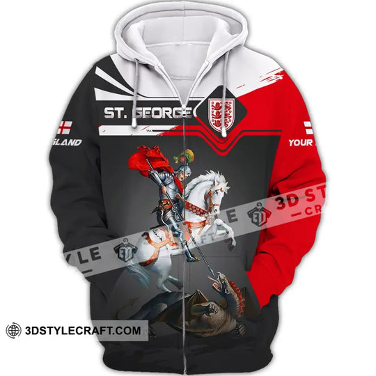 Unisex Shirt - Custom Name 3D Shirt - England ST. George Shirt style option 4
