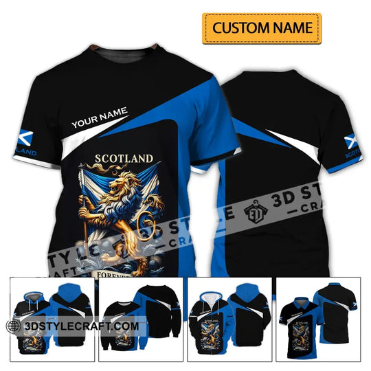 Unisex Shirt - Custom Name 3D Shirt - Scotland Forever style option 2