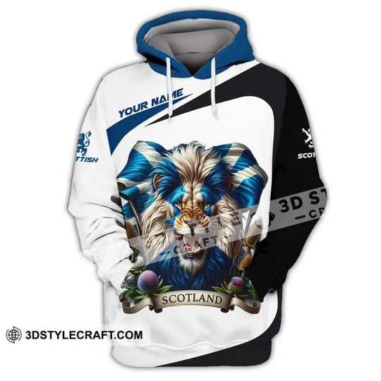 Unisex Shirt - Custom Name 3D Shirt - Scotland Lion style option 3