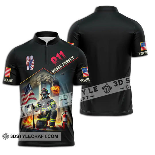 Unisex Shirt - Custom Name 911 Shirt, Never Forget style option 2