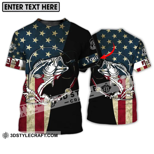 Unisex Shirt - Custom Name America Fishing Lover Shirt style option 1
